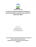 OPTIMALISASI SISTEM PENGARSIPAN DOKUMENTASI, PUBLIKASI INFORMASI, DAN SOSIALISASI KEGIATAN DI INSPEKTORAT BMKG